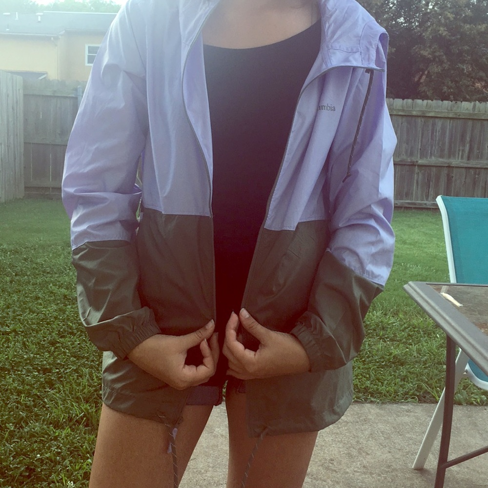 Purple and Olive Green Windbreaker